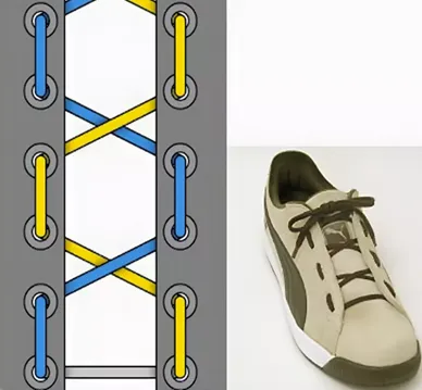 Как завязать шнурки на кроссовках 2