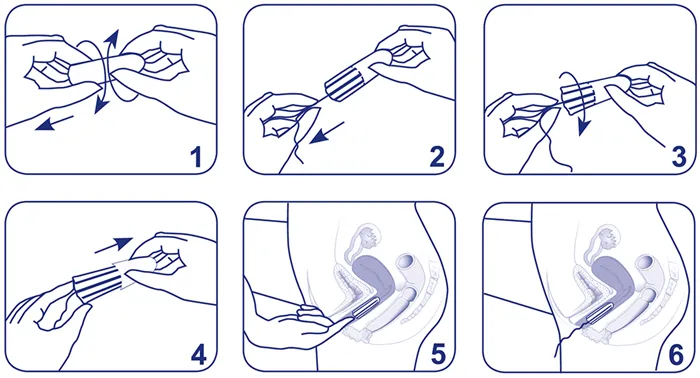Как вставить тампон