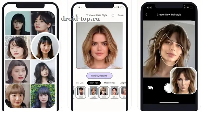HairTry это приложение для iOS подбирающее стрижки для женщин
