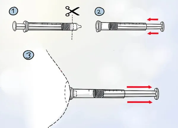 Как вытянуть сосочек для кормления руками, шприцем в домашних условиях