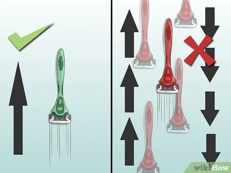 Step 3 Сбривайте волоски мягкими и плавными движениями.