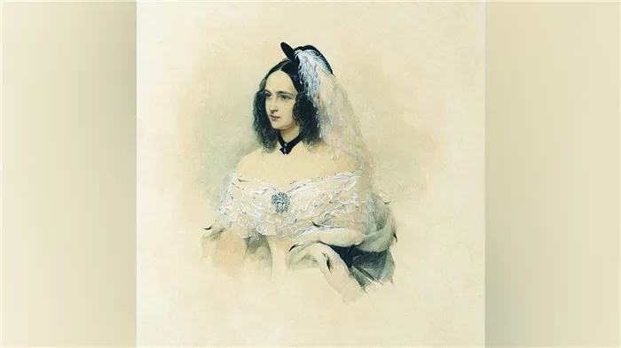 Портрет Натальи Гончаровой, 1842-1843, В. Гау