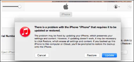 restore iphone with itunes